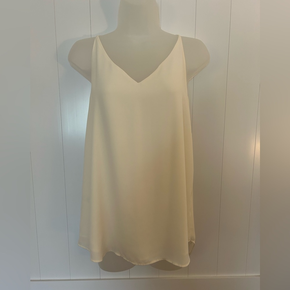 LOFT White Spaghetti Strap Top